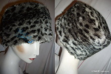 black and withe hat, 55-56, lynx imitation faux fur, 2012 winter
