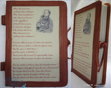linenotebook "Beaudelaire" poetry, 96p-paper, brown leather