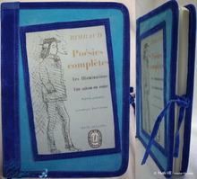 poetry writing notebook, 96p-paper, A-Rimbaud notebook, king blue