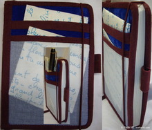 Notebook, travel, king blue and wine-red, pocket notebook