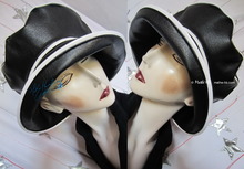 rain hat, -Maïkesa-, 58-59/L black et lacquered white