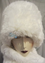 elegant hat, wolf white, 58-59/L, faux-fur, 2013-winter, wedding-ceremony-hats