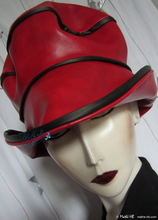 excentric rain hat, red and black, rock'n'roll, M-L