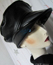 hat-to-order, rain hat, black and black, woman