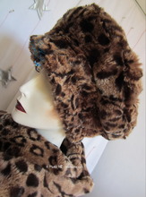 winter-hat-to-order, leopard-beret, chestnut and caramel faux-fur, winter headgear