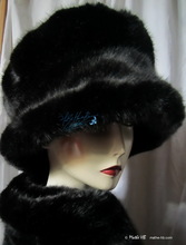 winter hat to order - the lady in black -  woman winter headgear