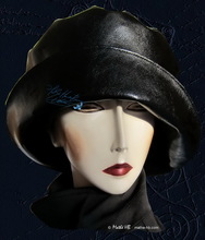 rain hat to order, black-hat, woman rain-headgear