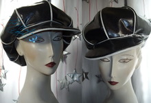 rain cap, sequins black & white pearl,  original, 